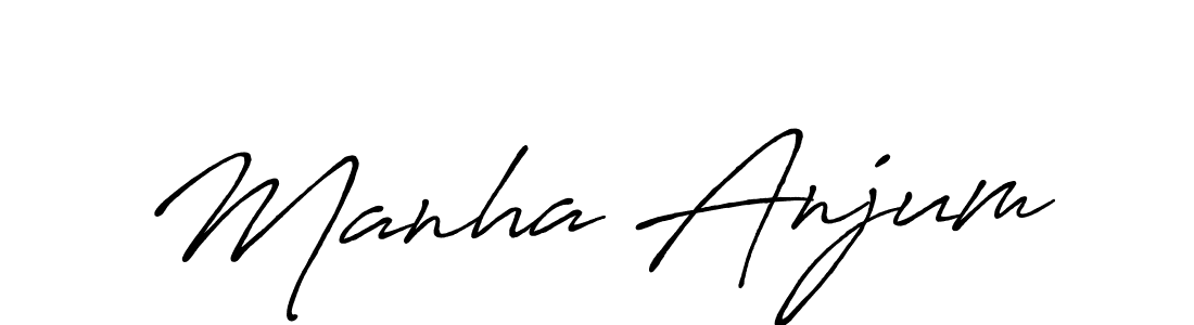 Make a beautiful signature design for name Manha Anjum. Use this online signature maker to create a handwritten signature for free. Manha Anjum signature style 7 images and pictures png