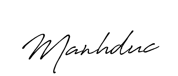 How to make Manhduc name signature. Use Antro_Vectra_Bolder style for creating short signs online. This is the latest handwritten sign. Manhduc signature style 7 images and pictures png