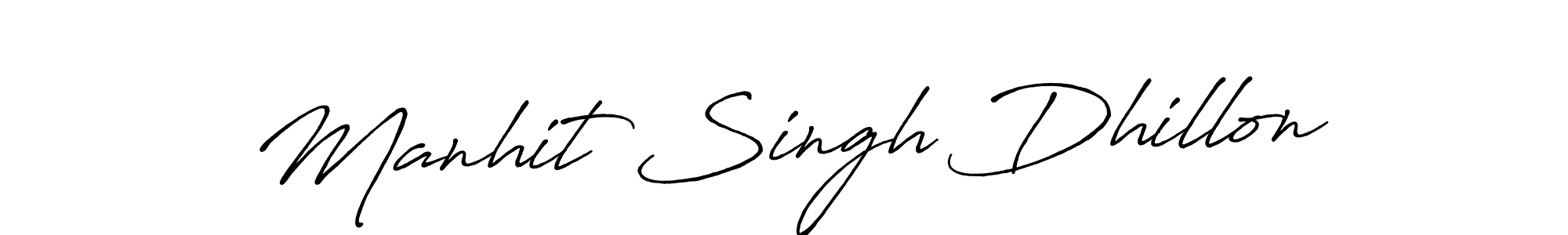 Use a signature maker to create a handwritten signature online. With this signature software, you can design (Antro_Vectra_Bolder) your own signature for name Manhit Singh Dhillon. Manhit Singh Dhillon signature style 7 images and pictures png