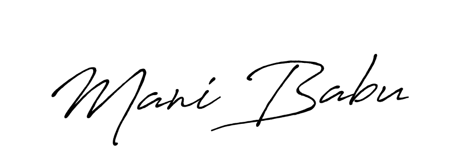 Make a beautiful signature design for name Mani Babu. With this signature (Antro_Vectra_Bolder) style, you can create a handwritten signature for free. Mani Babu signature style 7 images and pictures png