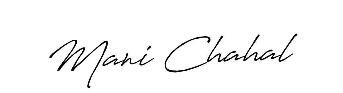 Also we have Mani Chahal name is the best signature style. Create professional handwritten signature collection using Antro_Vectra_Bolder autograph style. Mani Chahal signature style 7 images and pictures png