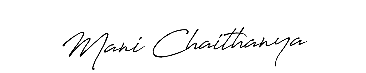 You should practise on your own different ways (Antro_Vectra_Bolder) to write your name (Mani Chaithanya) in signature. don't let someone else do it for you. Mani Chaithanya signature style 7 images and pictures png