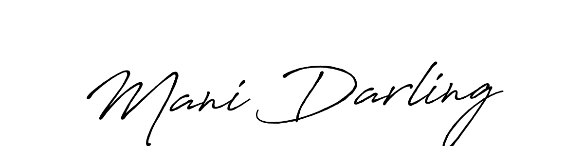 How to make Mani Darling signature? Antro_Vectra_Bolder is a professional autograph style. Create handwritten signature for Mani Darling name. Mani Darling signature style 7 images and pictures png