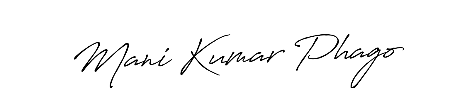 Use a signature maker to create a handwritten signature online. With this signature software, you can design (Antro_Vectra_Bolder) your own signature for name Mani Kumar Phago. Mani Kumar Phago signature style 7 images and pictures png