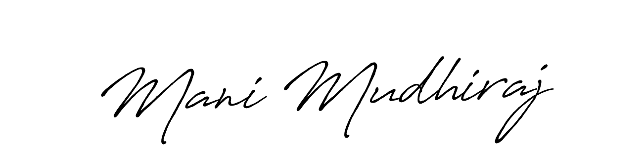 Also we have Mani Mudhiraj name is the best signature style. Create professional handwritten signature collection using Antro_Vectra_Bolder autograph style. Mani Mudhiraj signature style 7 images and pictures png