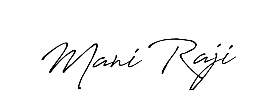 Design your own signature with our free online signature maker. With this signature software, you can create a handwritten (Antro_Vectra_Bolder) signature for name Mani Raji. Mani Raji signature style 7 images and pictures png