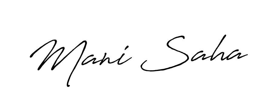 Create a beautiful signature design for name Mani Saha. With this signature (Antro_Vectra_Bolder) fonts, you can make a handwritten signature for free. Mani Saha signature style 7 images and pictures png