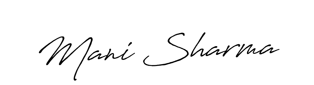 Design your own signature with our free online signature maker. With this signature software, you can create a handwritten (Antro_Vectra_Bolder) signature for name Mani Sharma. Mani Sharma signature style 7 images and pictures png