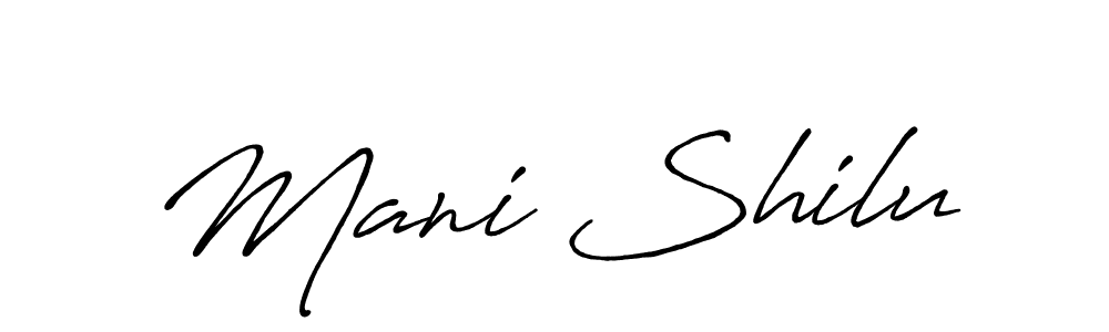 You should practise on your own different ways (Antro_Vectra_Bolder) to write your name (Mani Shilu) in signature. don't let someone else do it for you. Mani Shilu signature style 7 images and pictures png