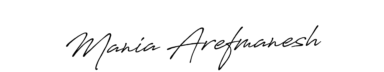 It looks lik you need a new signature style for name Mania Arefmanesh. Design unique handwritten (Antro_Vectra_Bolder) signature with our free signature maker in just a few clicks. Mania Arefmanesh signature style 7 images and pictures png