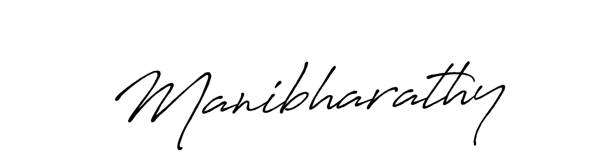 Make a beautiful signature design for name Manibharathy. With this signature (Antro_Vectra_Bolder) style, you can create a handwritten signature for free. Manibharathy signature style 7 images and pictures png