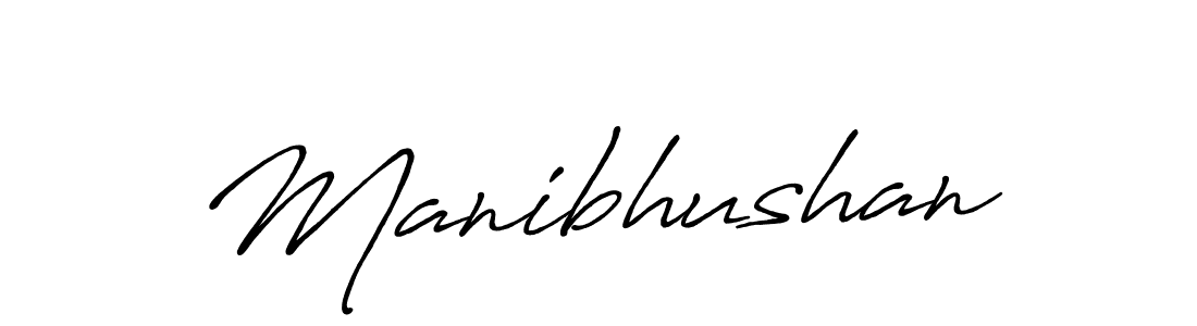 Make a beautiful signature design for name Manibhushan. With this signature (Antro_Vectra_Bolder) style, you can create a handwritten signature for free. Manibhushan signature style 7 images and pictures png