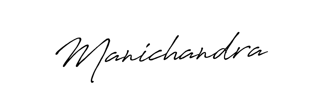 Use a signature maker to create a handwritten signature online. With this signature software, you can design (Antro_Vectra_Bolder) your own signature for name Manichandra. Manichandra signature style 7 images and pictures png