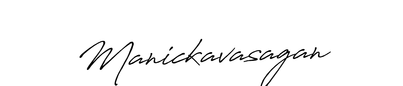 Make a beautiful signature design for name Manickavasagan. With this signature (Antro_Vectra_Bolder) style, you can create a handwritten signature for free. Manickavasagan signature style 7 images and pictures png