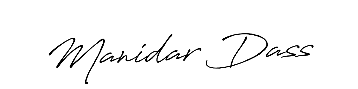 You should practise on your own different ways (Antro_Vectra_Bolder) to write your name (Manidar Dass) in signature. don't let someone else do it for you. Manidar Dass signature style 7 images and pictures png