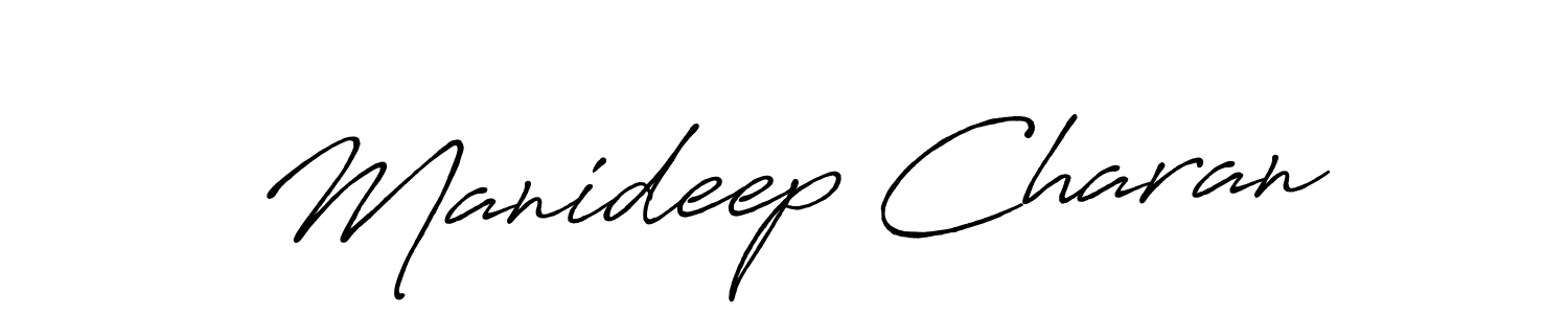You should practise on your own different ways (Antro_Vectra_Bolder) to write your name (Manideep Charan) in signature. don't let someone else do it for you. Manideep Charan signature style 7 images and pictures png