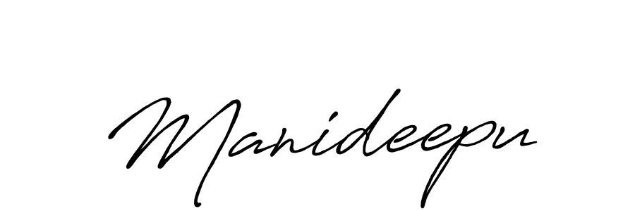 Manideepu stylish signature style. Best Handwritten Sign (Antro_Vectra_Bolder) for my name. Handwritten Signature Collection Ideas for my name Manideepu. Manideepu signature style 7 images and pictures png