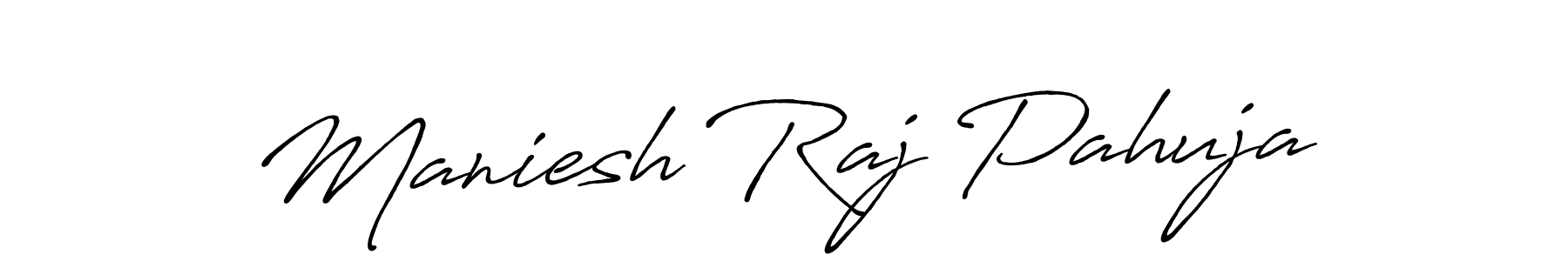 Also we have Maniesh Raj Pahuja name is the best signature style. Create professional handwritten signature collection using Antro_Vectra_Bolder autograph style. Maniesh Raj Pahuja signature style 7 images and pictures png