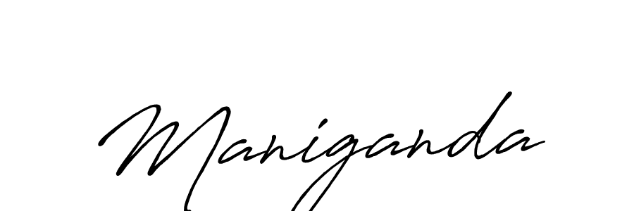 Create a beautiful signature design for name Maniganda. With this signature (Antro_Vectra_Bolder) fonts, you can make a handwritten signature for free. Maniganda signature style 7 images and pictures png