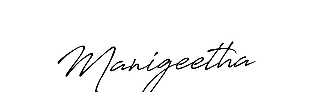 Make a beautiful signature design for name Manigeetha. Use this online signature maker to create a handwritten signature for free. Manigeetha signature style 7 images and pictures png