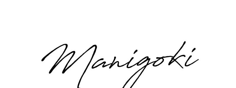 Manigoki stylish signature style. Best Handwritten Sign (Antro_Vectra_Bolder) for my name. Handwritten Signature Collection Ideas for my name Manigoki. Manigoki signature style 7 images and pictures png