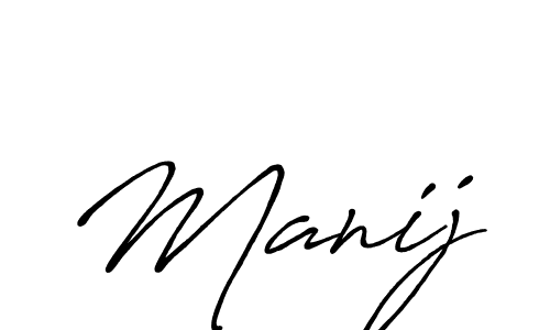 It looks lik you need a new signature style for name Manij. Design unique handwritten (Antro_Vectra_Bolder) signature with our free signature maker in just a few clicks. Manij signature style 7 images and pictures png