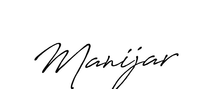 Create a beautiful signature design for name Manijar. With this signature (Antro_Vectra_Bolder) fonts, you can make a handwritten signature for free. Manijar signature style 7 images and pictures png