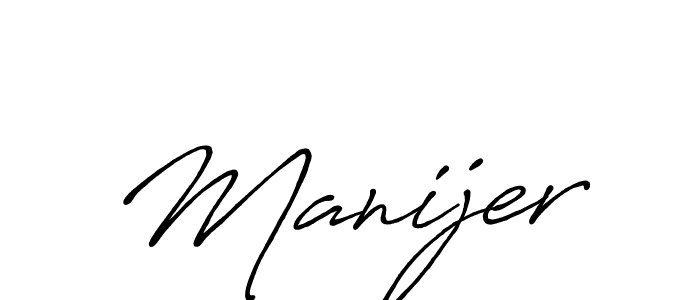 Also we have Manijer name is the best signature style. Create professional handwritten signature collection using Antro_Vectra_Bolder autograph style. Manijer signature style 7 images and pictures png