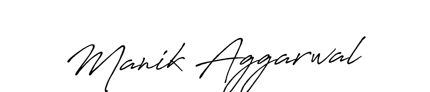 How to make Manik Aggarwal signature? Antro_Vectra_Bolder is a professional autograph style. Create handwritten signature for Manik Aggarwal name. Manik Aggarwal signature style 7 images and pictures png