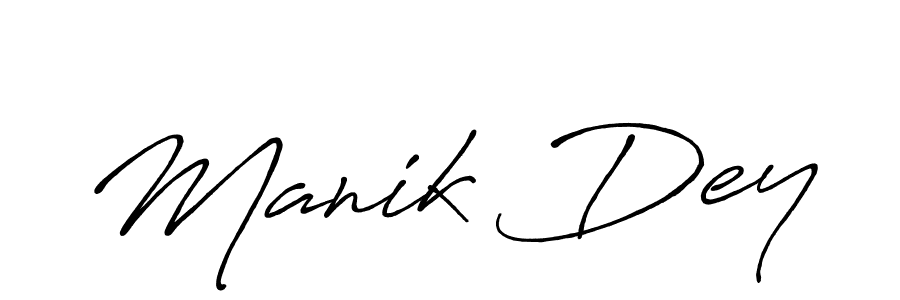 Manik Dey stylish signature style. Best Handwritten Sign (Antro_Vectra_Bolder) for my name. Handwritten Signature Collection Ideas for my name Manik Dey. Manik Dey signature style 7 images and pictures png