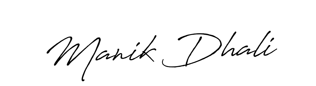 Similarly Antro_Vectra_Bolder is the best handwritten signature design. Signature creator online .You can use it as an online autograph creator for name Manik Dhali. Manik Dhali signature style 7 images and pictures png
