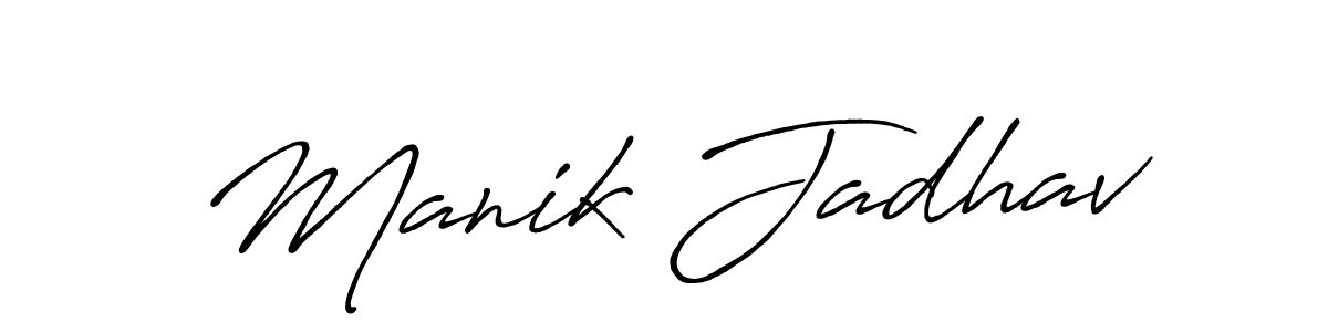 Once you've used our free online signature maker to create your best signature Antro_Vectra_Bolder style, it's time to enjoy all of the benefits that Manik Jadhav name signing documents. Manik Jadhav signature style 7 images and pictures png