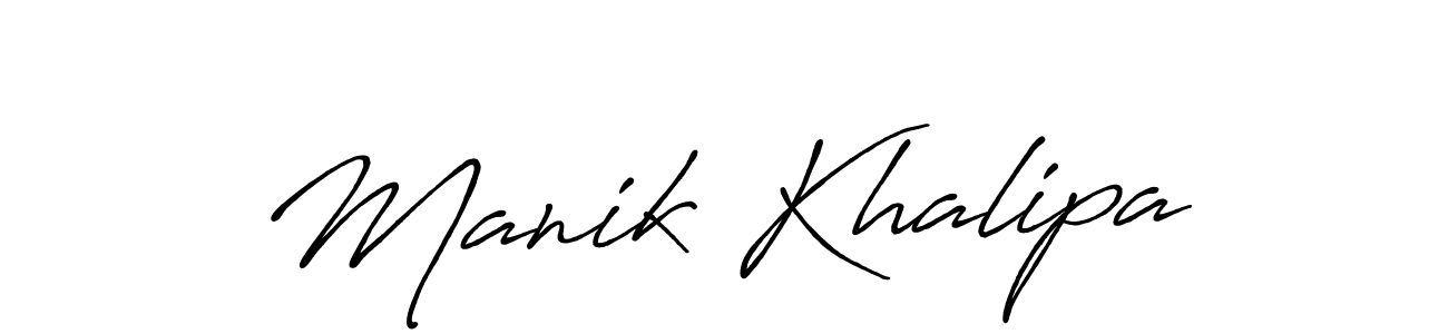Make a short Manik Khalipa signature style. Manage your documents anywhere anytime using Antro_Vectra_Bolder. Create and add eSignatures, submit forms, share and send files easily. Manik Khalipa signature style 7 images and pictures png