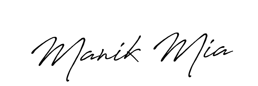 Also You can easily find your signature by using the search form. We will create Manik Mia name handwritten signature images for you free of cost using Antro_Vectra_Bolder sign style. Manik Mia signature style 7 images and pictures png