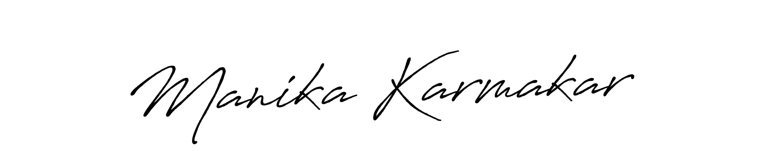 Design your own signature with our free online signature maker. With this signature software, you can create a handwritten (Antro_Vectra_Bolder) signature for name Manika Karmakar. Manika Karmakar signature style 7 images and pictures png