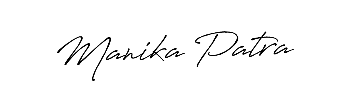 Manika Patra stylish signature style. Best Handwritten Sign (Antro_Vectra_Bolder) for my name. Handwritten Signature Collection Ideas for my name Manika Patra. Manika Patra signature style 7 images and pictures png