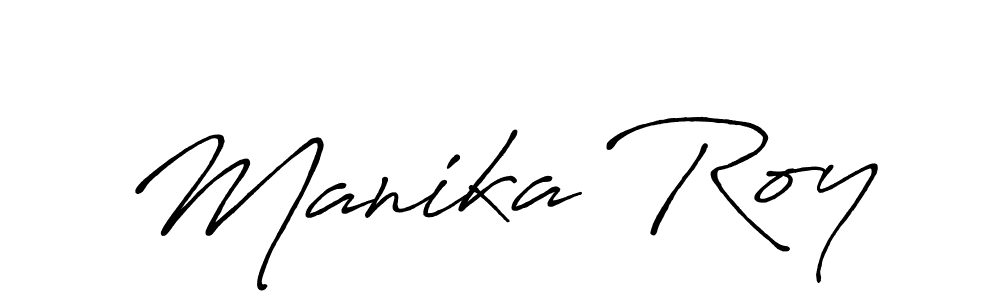 Manika Roy stylish signature style. Best Handwritten Sign (Antro_Vectra_Bolder) for my name. Handwritten Signature Collection Ideas for my name Manika Roy. Manika Roy signature style 7 images and pictures png