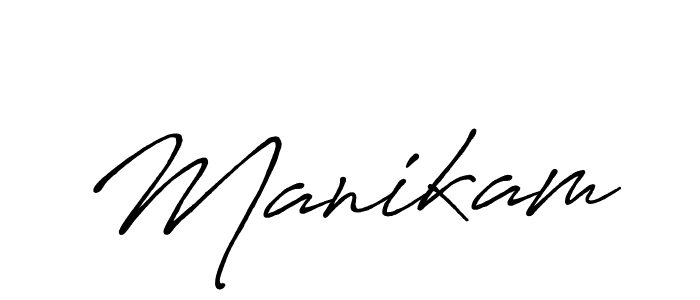 Design your own signature with our free online signature maker. With this signature software, you can create a handwritten (Antro_Vectra_Bolder) signature for name Manikam. Manikam signature style 7 images and pictures png