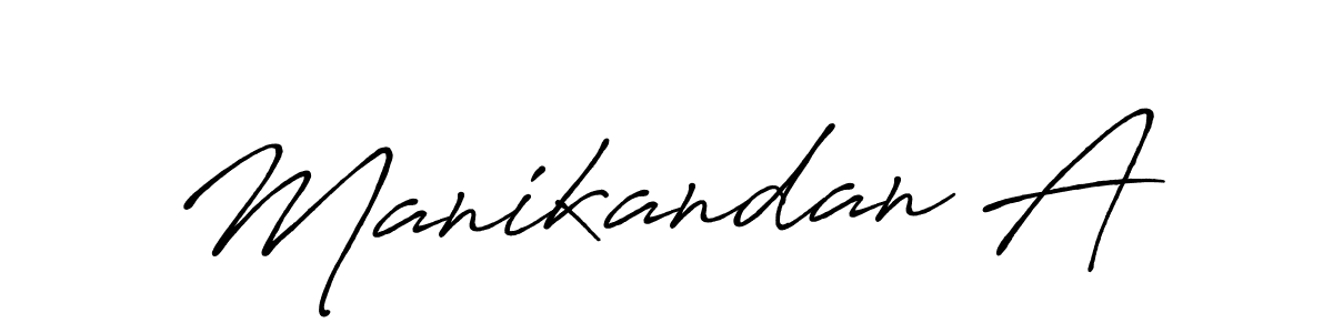 Create a beautiful signature design for name Manikandan A. With this signature (Antro_Vectra_Bolder) fonts, you can make a handwritten signature for free. Manikandan A signature style 7 images and pictures png