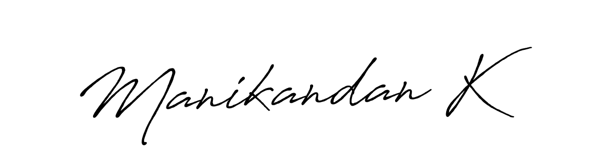 if you are searching for the best signature style for your name Manikandan K. so please give up your signature search. here we have designed multiple signature styles  using Antro_Vectra_Bolder. Manikandan K signature style 7 images and pictures png