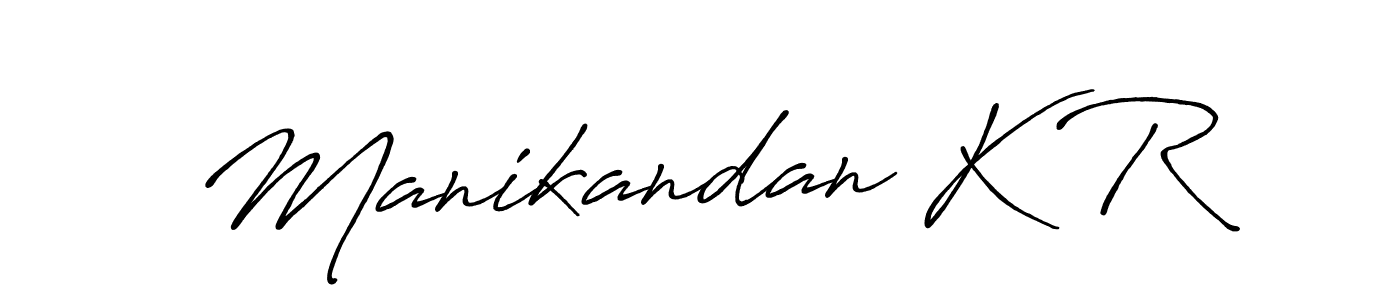 Create a beautiful signature design for name Manikandan K R. With this signature (Antro_Vectra_Bolder) fonts, you can make a handwritten signature for free. Manikandan K R signature style 7 images and pictures png