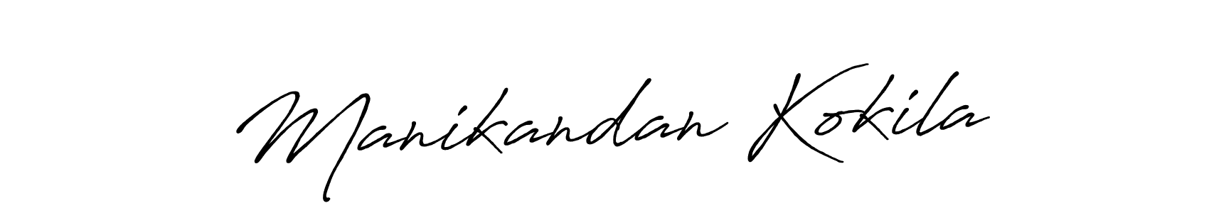 Manikandan Kokila stylish signature style. Best Handwritten Sign (Antro_Vectra_Bolder) for my name. Handwritten Signature Collection Ideas for my name Manikandan Kokila. Manikandan Kokila signature style 7 images and pictures png