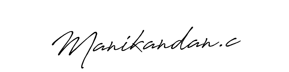 Make a beautiful signature design for name Manikandan.c. With this signature (Antro_Vectra_Bolder) style, you can create a handwritten signature for free. Manikandan.c signature style 7 images and pictures png