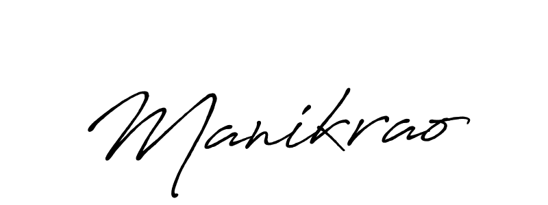 Design your own signature with our free online signature maker. With this signature software, you can create a handwritten (Antro_Vectra_Bolder) signature for name Manikrao. Manikrao signature style 7 images and pictures png