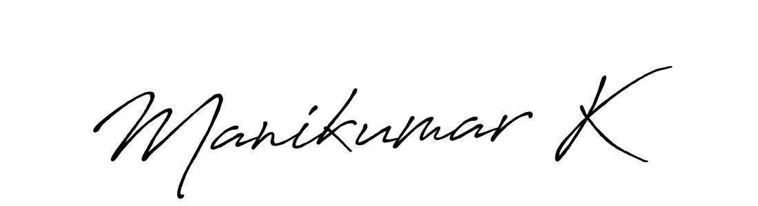 It looks lik you need a new signature style for name Manikumar K. Design unique handwritten (Antro_Vectra_Bolder) signature with our free signature maker in just a few clicks. Manikumar K signature style 7 images and pictures png