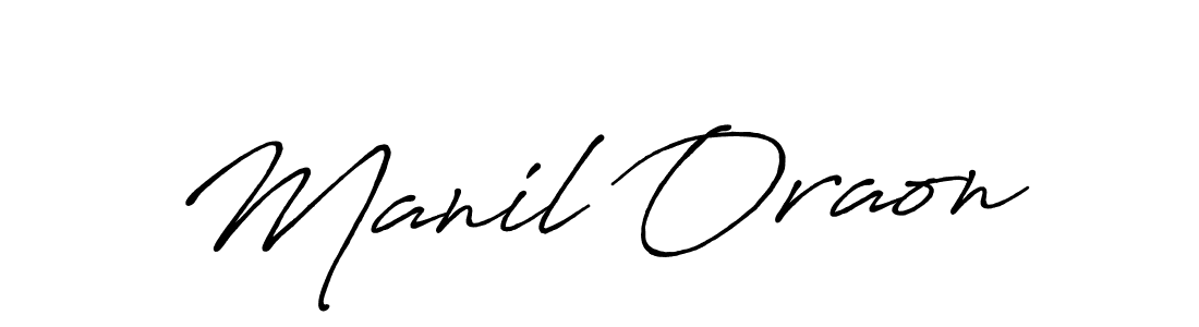 Manil Oraon stylish signature style. Best Handwritten Sign (Antro_Vectra_Bolder) for my name. Handwritten Signature Collection Ideas for my name Manil Oraon. Manil Oraon signature style 7 images and pictures png