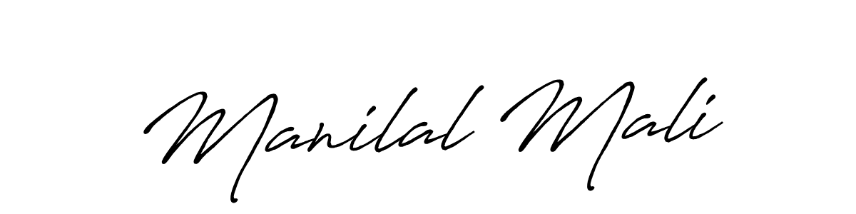 Also You can easily find your signature by using the search form. We will create Manilal Mali name handwritten signature images for you free of cost using Antro_Vectra_Bolder sign style. Manilal Mali signature style 7 images and pictures png