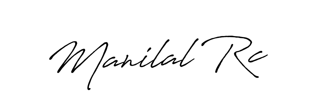 Create a beautiful signature design for name Manilal Rc. With this signature (Antro_Vectra_Bolder) fonts, you can make a handwritten signature for free. Manilal Rc signature style 7 images and pictures png