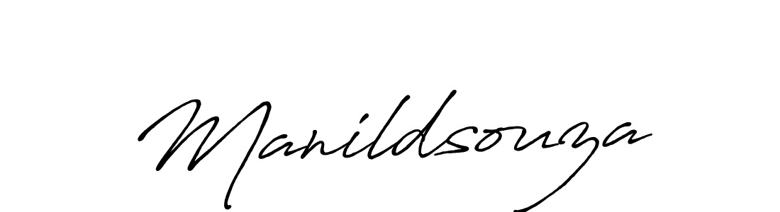 It looks lik you need a new signature style for name Manildsouza. Design unique handwritten (Antro_Vectra_Bolder) signature with our free signature maker in just a few clicks. Manildsouza signature style 7 images and pictures png
