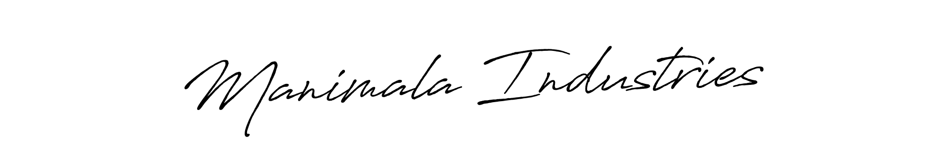 Design your own signature with our free online signature maker. With this signature software, you can create a handwritten (Antro_Vectra_Bolder) signature for name Manimala Industries. Manimala Industries signature style 7 images and pictures png